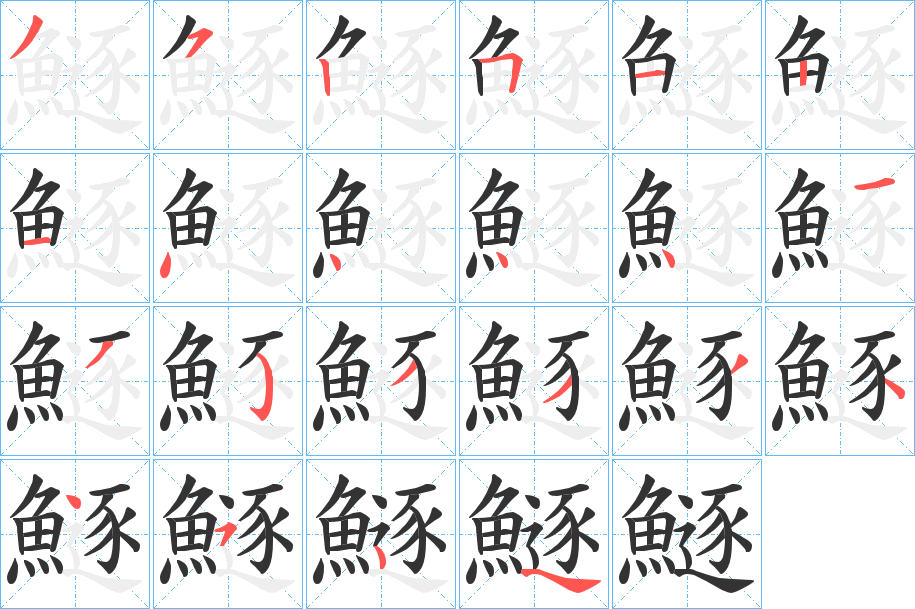 鱁的笔顺写法