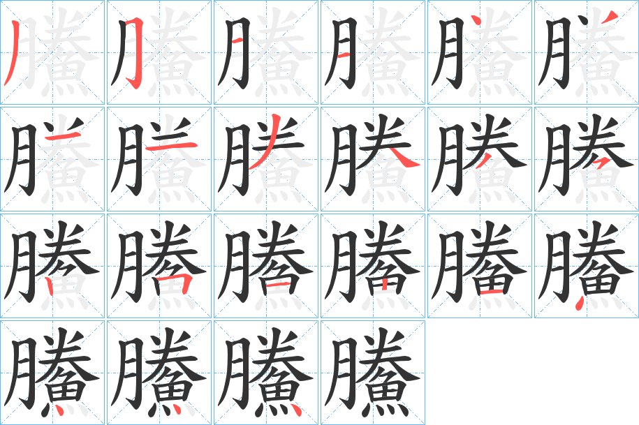 鰧的笔顺写法