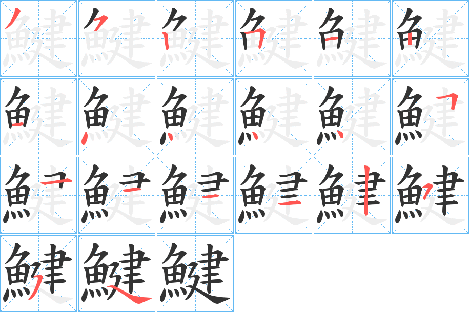 鰎的笔顺写法