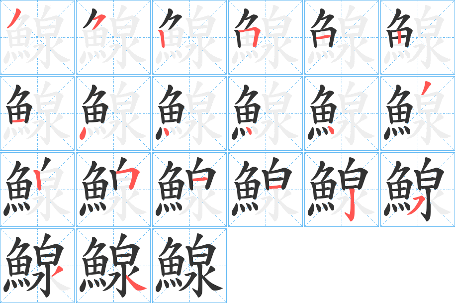 鰁的笔顺写法
