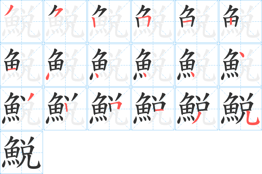 鮵的笔顺写法