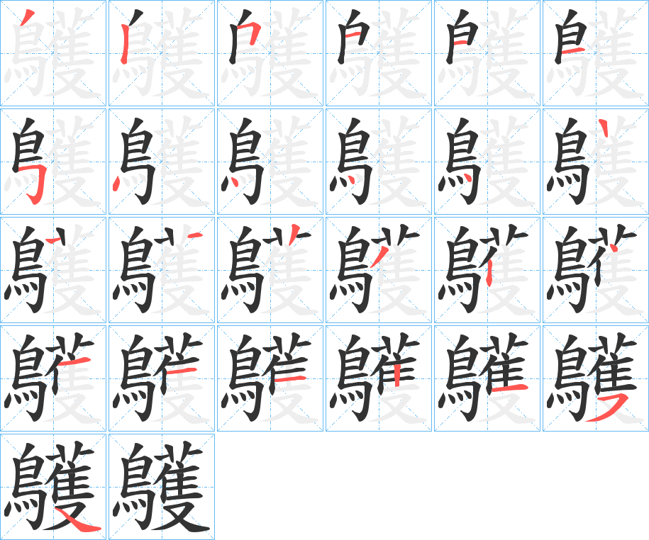 鸌的笔顺写法