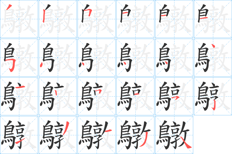 鷻的笔顺写法