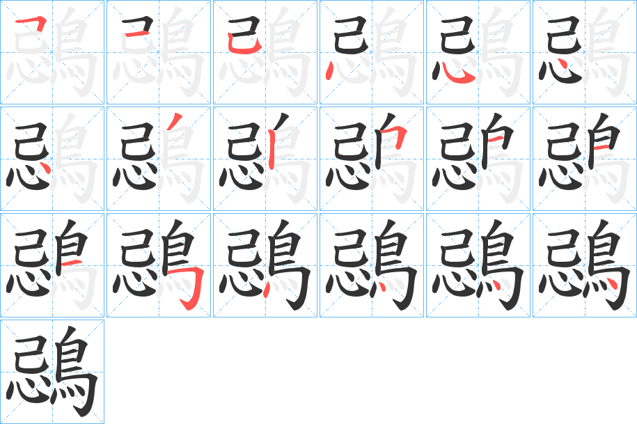 鵋的笔顺写法