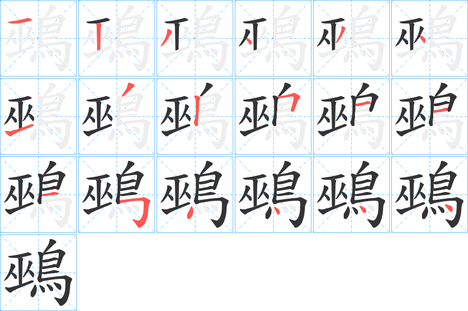 鵐的笔顺写法