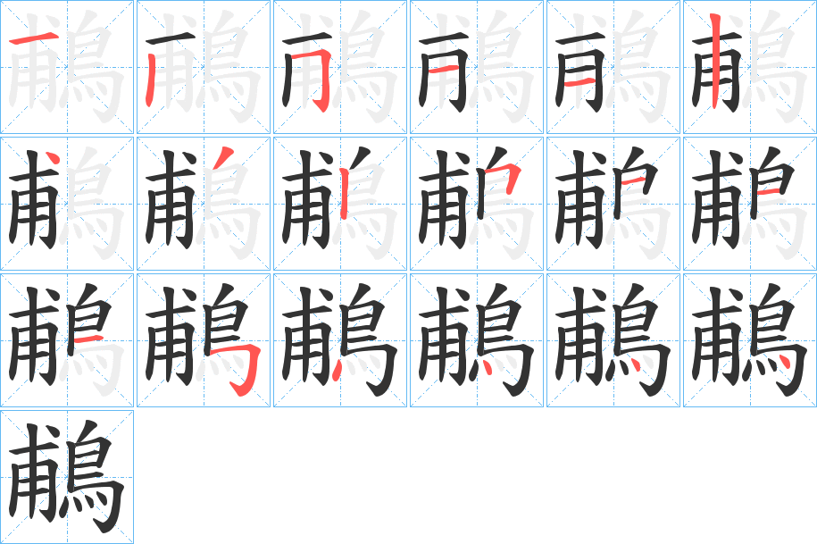 鵏的笔顺写法