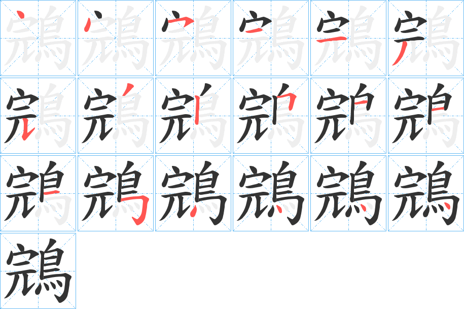 鵍的笔顺写法