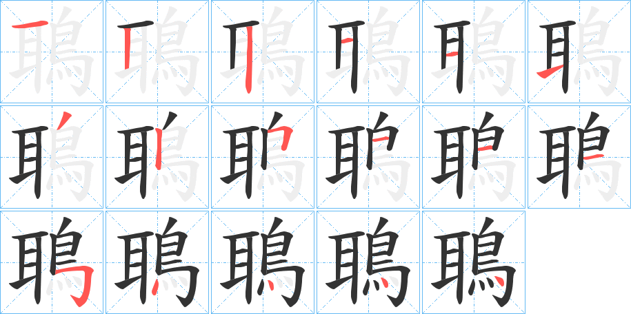 鵈的笔顺写法