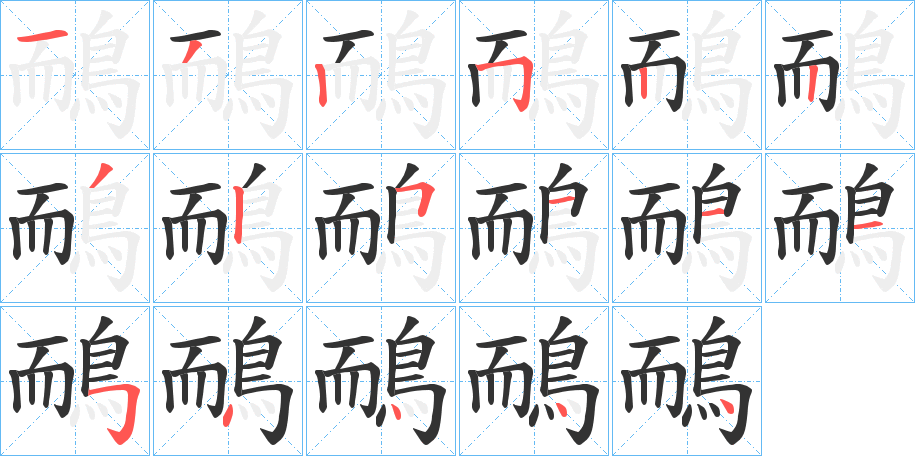 鴯的笔顺写法