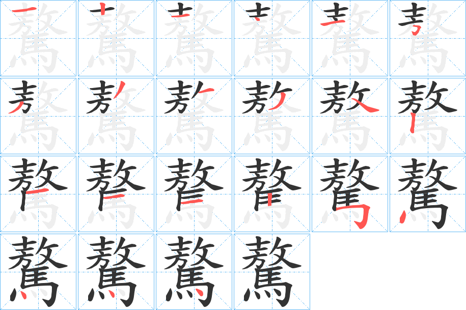 驁的笔顺写法