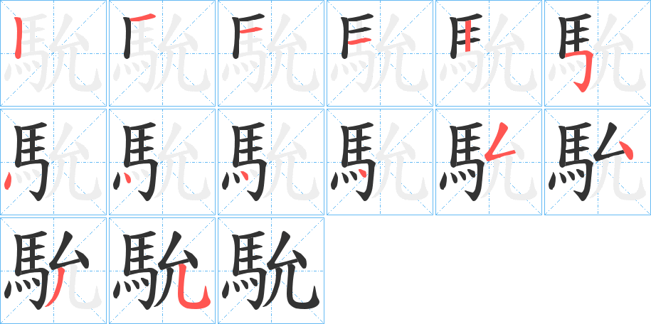 馻的笔顺写法