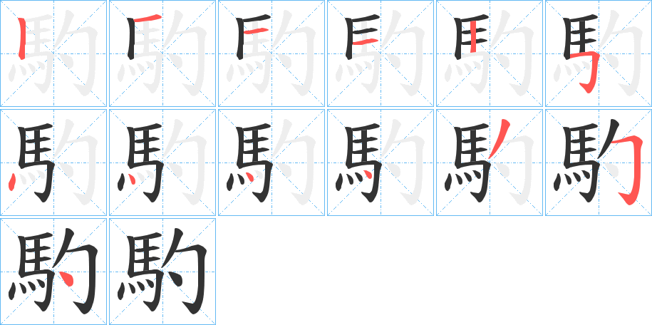 馰的笔顺写法