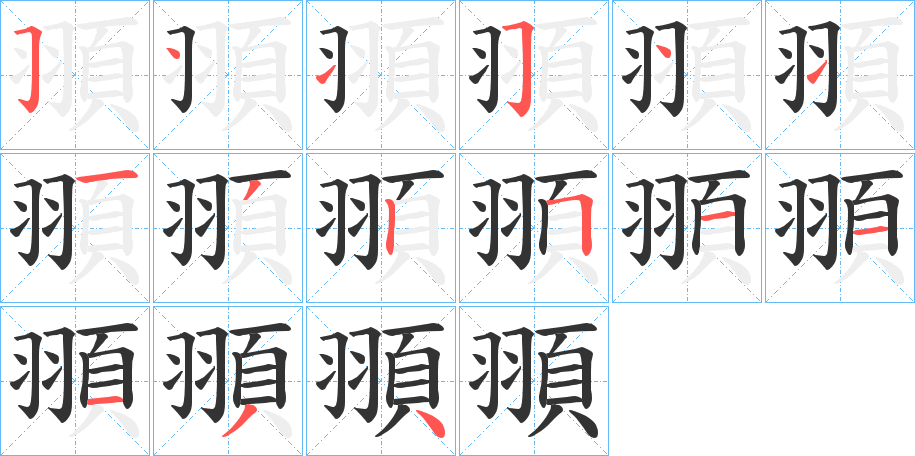 頨的笔顺写法
