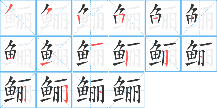 鲡的笔顺写法