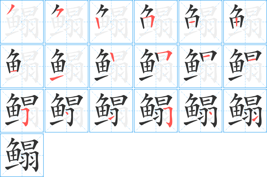 鳎的笔顺写法