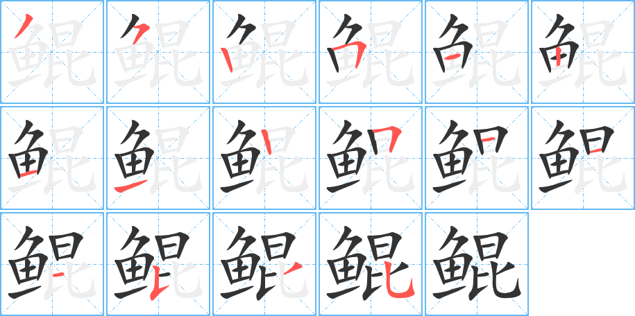 鲲的笔顺写法