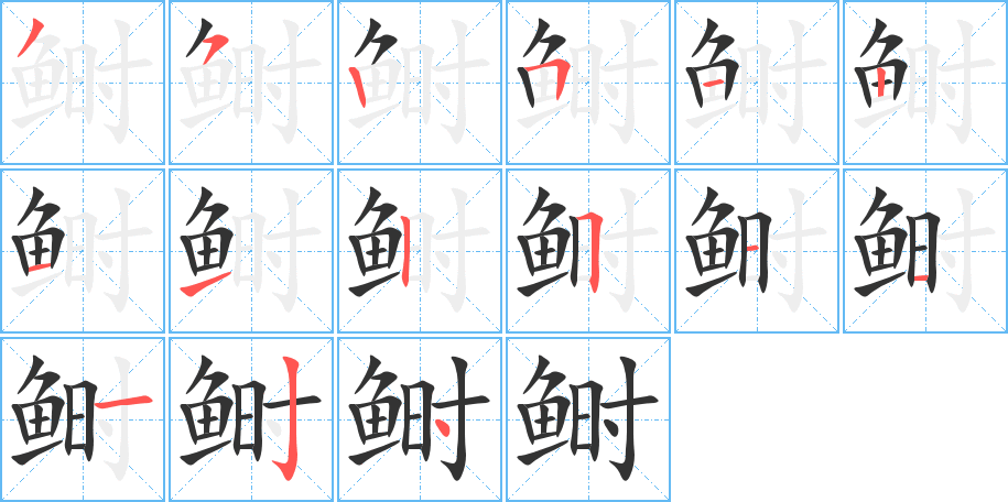 鲥的笔顺写法
