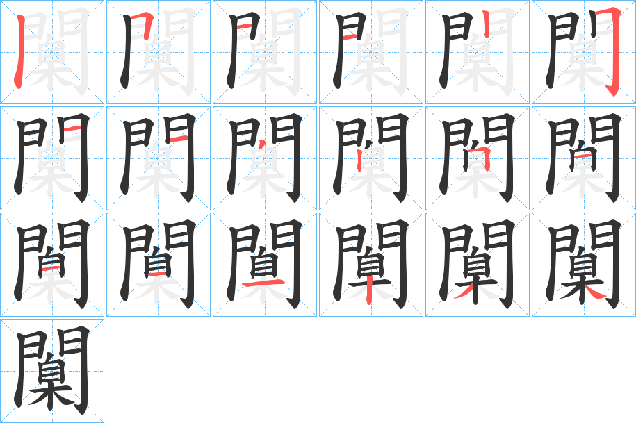 闑的笔顺写法