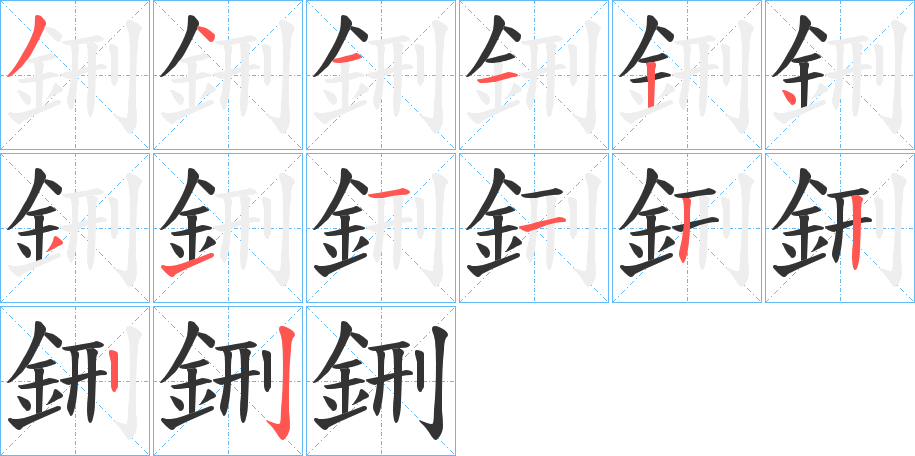 鉶的笔顺写法