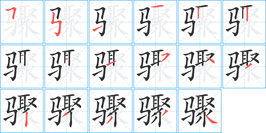 骤的笔顺写法