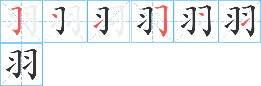 羽的笔顺写法