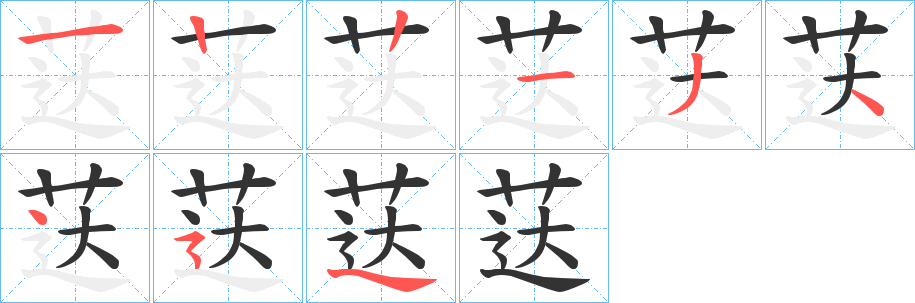 荙的笔顺写法
