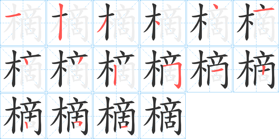 樀的笔顺写法
