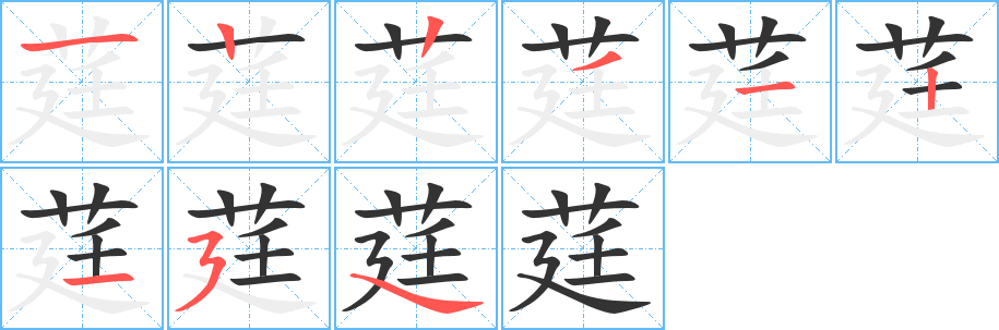 莛的笔顺写法