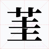 茥