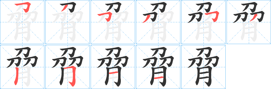 脋的笔顺写法