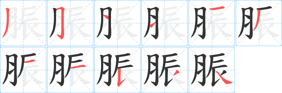 脤的笔顺写法