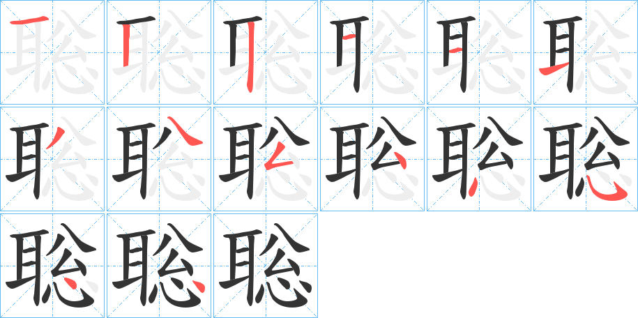 聡的笔顺写法