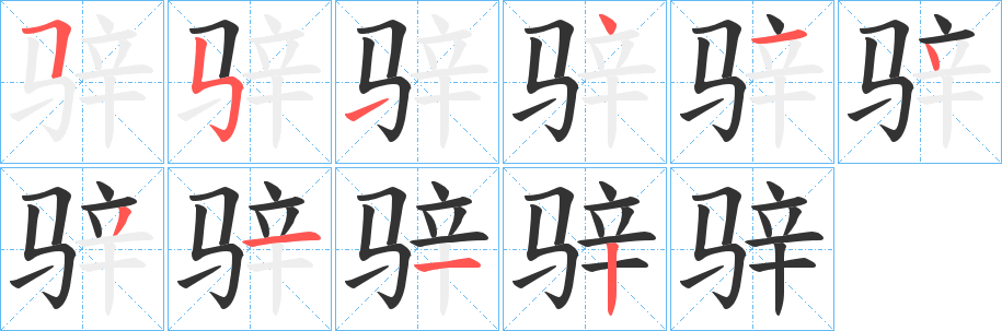 骍的笔顺写法
