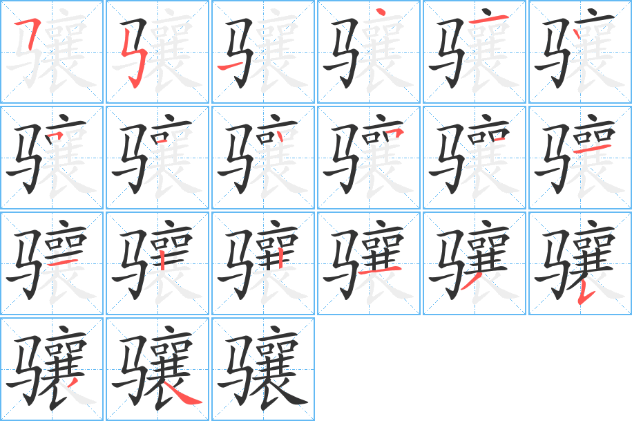 骧的笔顺写法