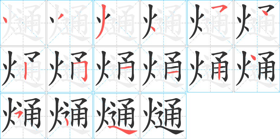 熥的笔顺写法