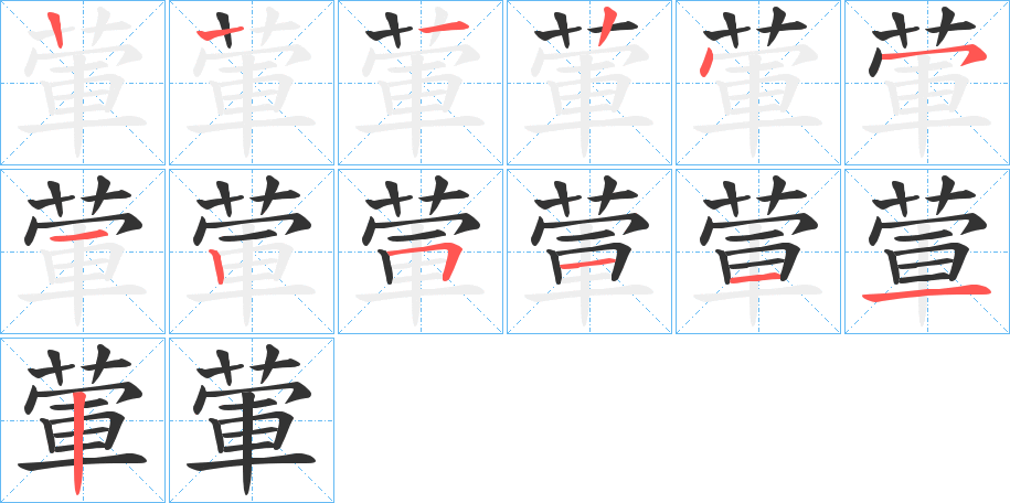 葷的笔顺写法