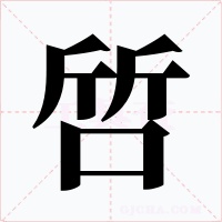 啠