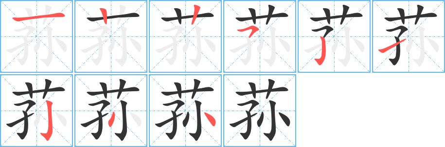 荪的笔顺写法