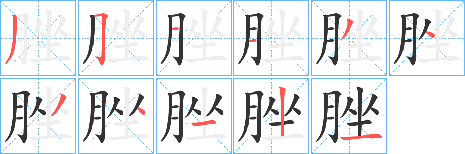 脞的笔顺写法