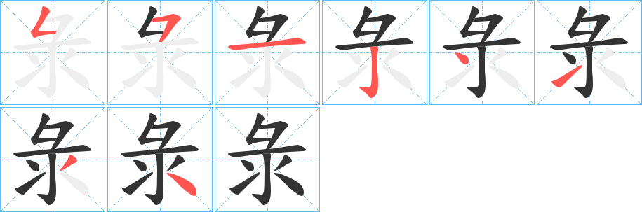 彔的笔顺写法