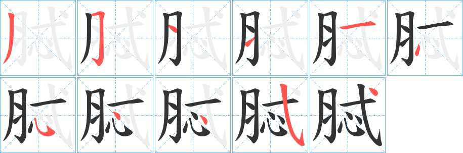 脦的笔顺写法