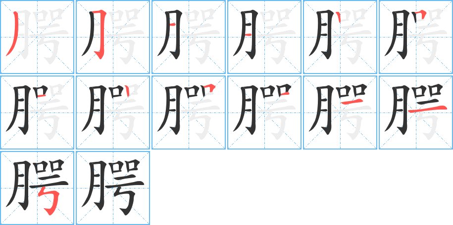 腭的笔顺写法