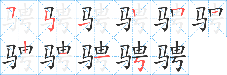 骋的笔顺写法