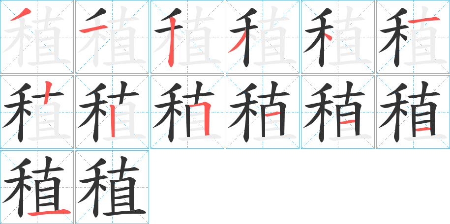 稙的笔顺写法