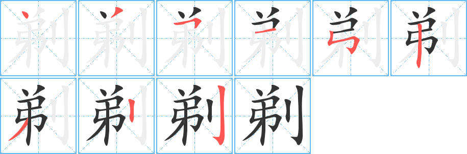 剃的笔顺写法