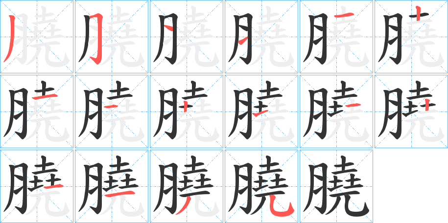 膮的笔顺写法