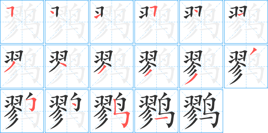 鹨的笔顺写法