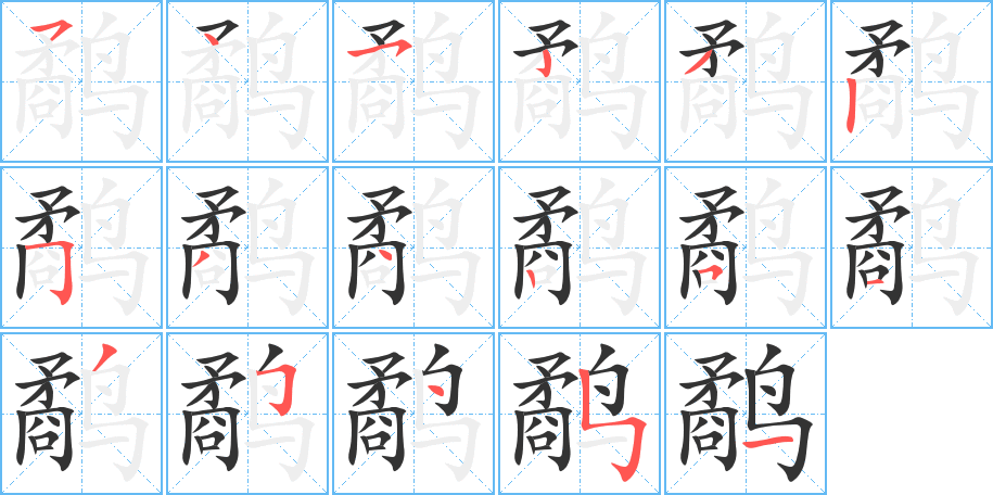 鹬的笔顺写法