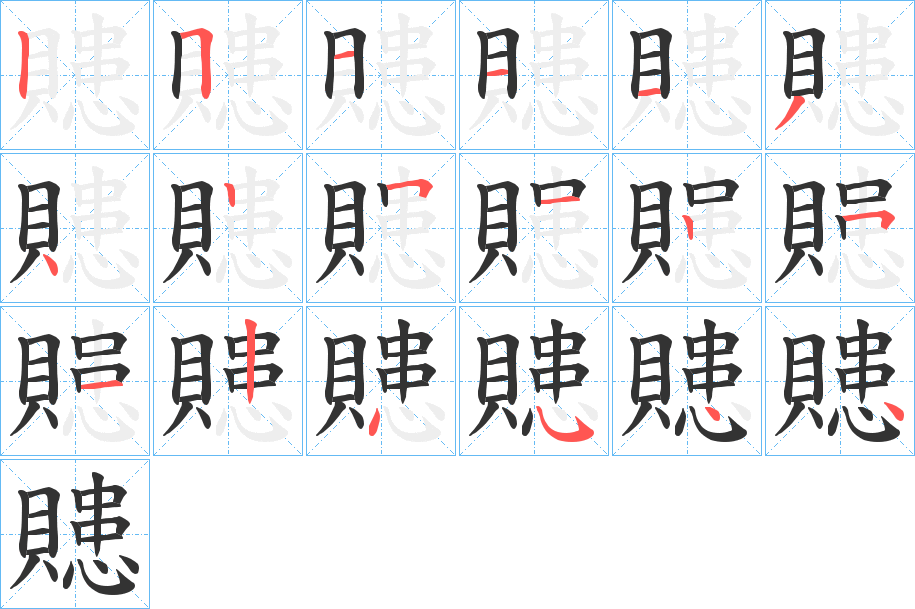 贃的笔顺写法