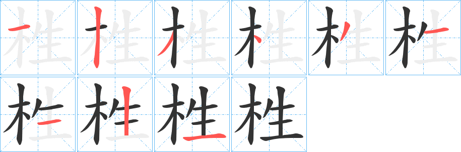栍的笔顺写法